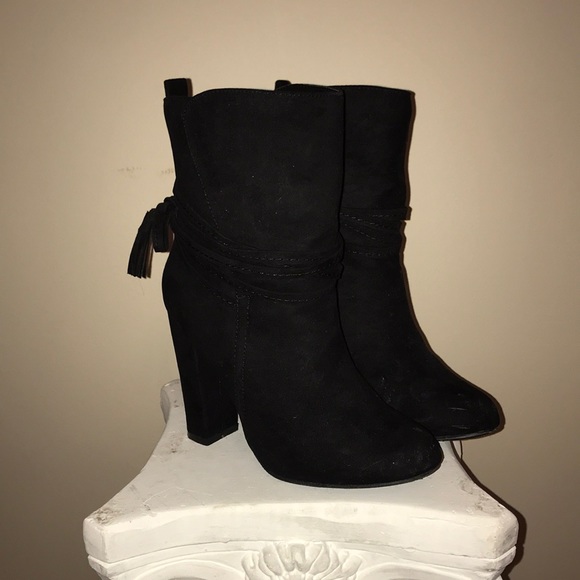 justfab black booties